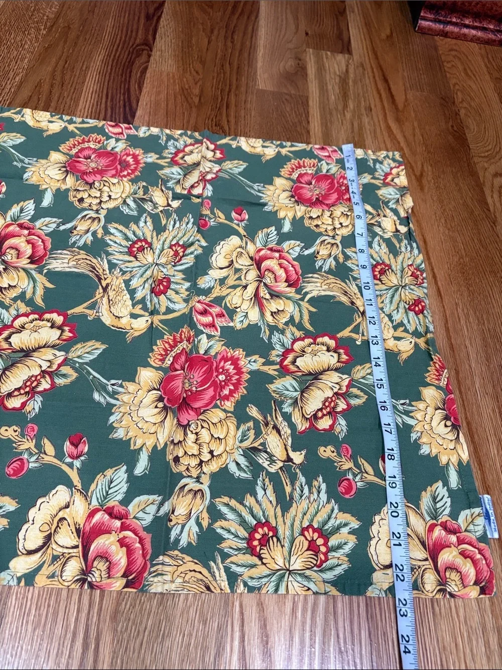 Vintage April Cornell by Danika set of 4 cotton napkins Moda birds Green Floral